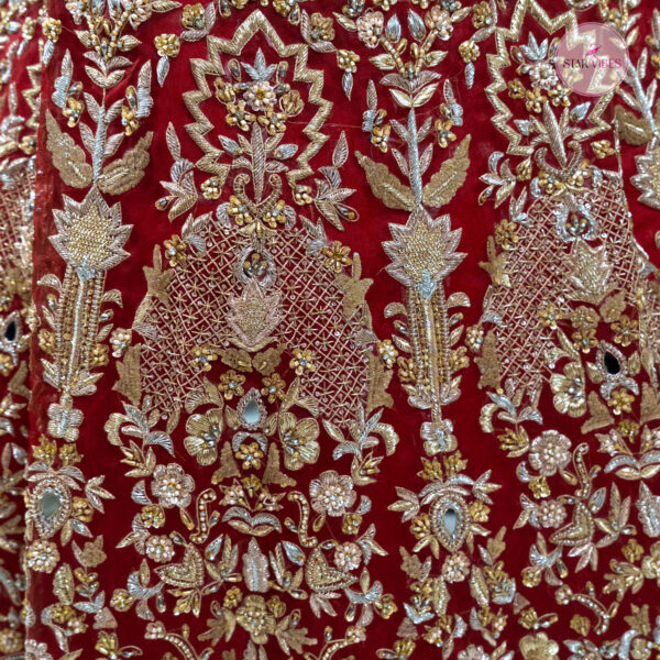 3 Piece Exquisite Red Rose Dress with Crystal Detailing - Image 13