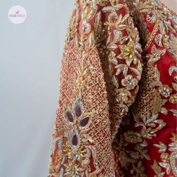 3 Piece Exquisite Red Rose Dress with Crystal Detailing - Image 16