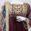2 Piece Maroon Frock with Dabka and Crystal Detailing - Image 6