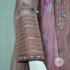 Tea Pink Party Dress with Hand Embroidered Katan Detailing - Image 6