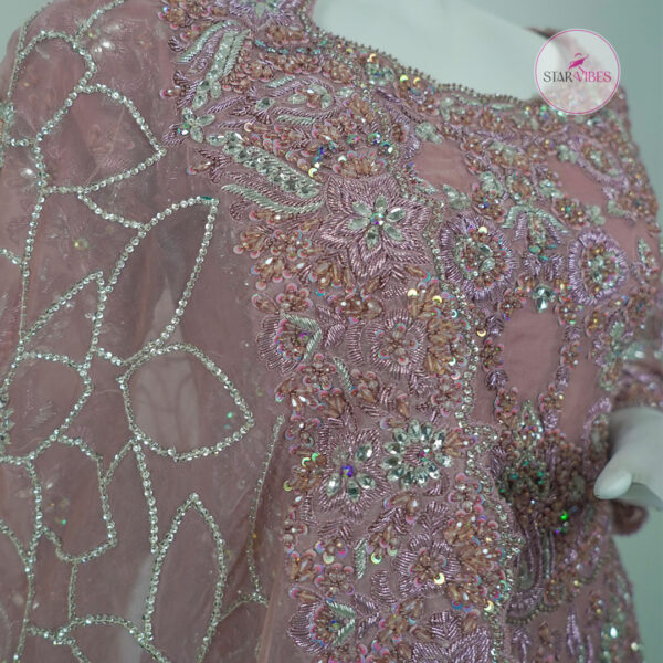 Walima Dress with Handcrafted Dabka and Crystal Detailing - Image 5